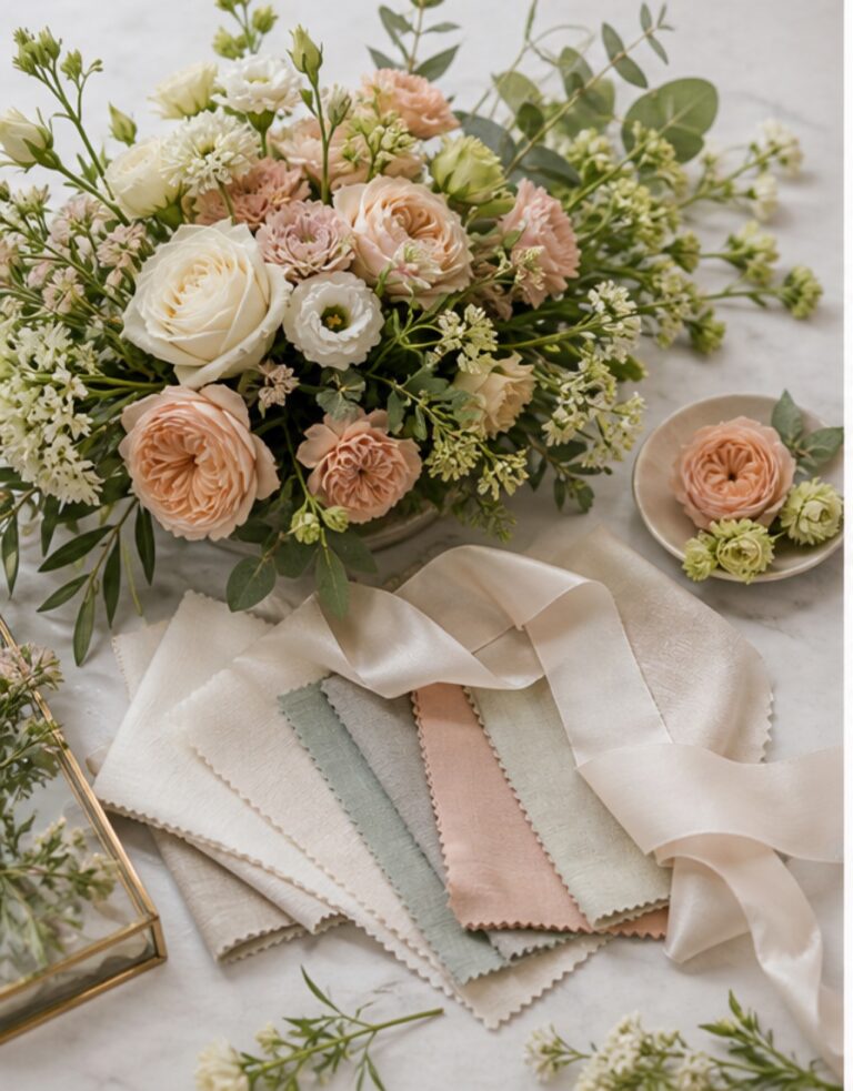 Hochzeitsfarben finden: Wie Blumen, Kleid und Location zusammenpassen