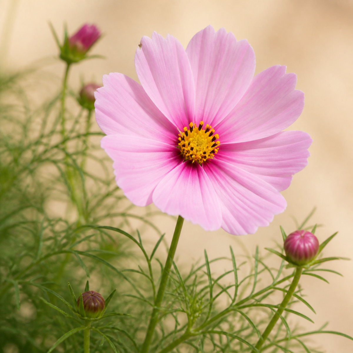 Detailaufnahme einer Schmuckkörbchen-Blüte