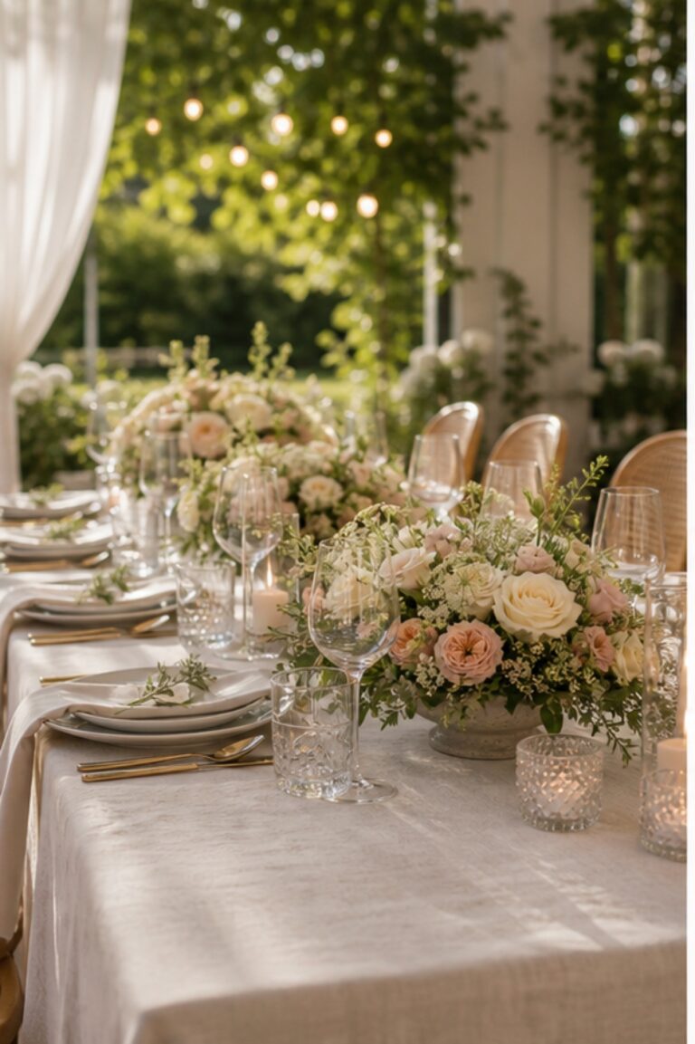 Tischdekoration für die Sommerhochzeit: Schön, praktisch und haltbar